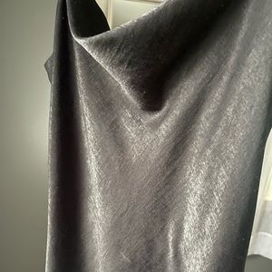 Lulus midi cowl neck black dress